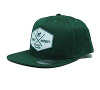 5 Panel Snapback Rapper Cap for Men/Women - Surf Monkey® - One Size - Flat Peak - Retro Style Snapback Size Adjuster (Green)