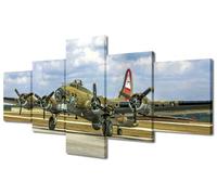 5 Panel Wall Art Boeing B17G Nine o Nine WW2 Bomber Plane Painting Print on Canvas Prints Poster for Home Decor Frame Ready to Hang 125 x 60 cm