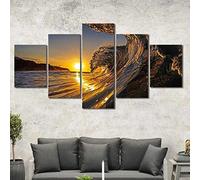 5 Panel Wall Art Canvas Prints For Bedroom Urban Architectural Landscape Painting Pictures Print On Canvas Abstract The Picture For Home Modern Decoration Piece Xxl/Frameless 200 X 100 C-8989146263