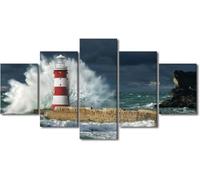 5 Panel Wall Art Canvas Prints For Bedroom Urban Architectural Landscape Painting Pictures Print On Canvas Abstract The Picture For Home Modern Decoration Piece Xxl/Frameless 200 X 100 C-5540903072