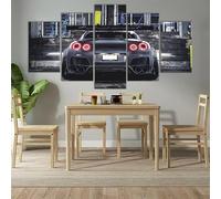 5 Panels Modern Artwork HD Rear View of Niss GT-R Liberty Walk Pictures to Photo Paintings on Canvas Wall Art for Home Decorations
