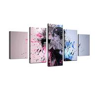 5 Panels Re Zero Rem Anime Posters Wall Art Paintings Canvas Poster Anime Girl Wall Art Decor Print Picture Artwork for Living Room Bedroom Home Decor (Size1: 8x14inx2, 8x18inx2, 8x22inx1)