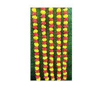 5 PC - 5 feet Marigold Garland |Indian/American Wedding Party Mantle Decoration, Faux Garlands Wedding Garland, Diwali Decoration, Spring Bush Floral! (Magenta and yellow)