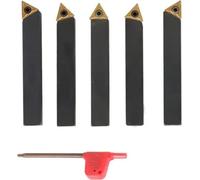 5 pc 6MM Lathe Indexable Carbide Insert + Turning Tooling Bit Holder USA-Amz310