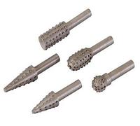 5 Pc ROTARY RASP BURR SET Wood Plastic Carving File Rasp Shank Drill Bits U29