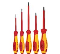 5 Pc Screwdriver Set, 1000V Insulated