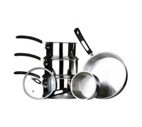 5 Pc Stainless Steel Cookware Set, Kitchen Pots and Pans Set With Bakelite Handles, Best Cookware Set