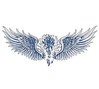 5 Pc Wings Temporary Tattoos Angel Wings Temporary Tattoos Semi-Permanent Tattoomfake Tattoos