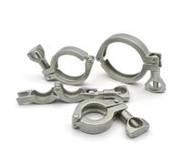 5 Pcs 1 "1.5“2”2.5”3“4" Grade Three Pipe Clamp Clover SS304 Ferrule OD 25.4mm 34mm 40mm 50.5mm 64mm 77.5mm 91mm 106mm 119mm(2.5 inch x k77.5)