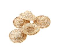 5 Pcs 1:12 Dolls House Mini Straw Hat Garden Outdoor Accs Decor Toys
