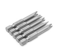 5 Pcs 1/4 Inch U Shaped Screwdriver Bits Tools 50mm Length U4-U8 Drill Long for Set Double Ended Extension Sets Star Double Ended