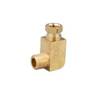 5 PCS 1/8" M6 M8 M10 Metric Male 4 6mm Compression Straight Through Elbow Oil Tube Brass Pipe Fitting Oil Lubrication System(Elbow 5pcs,6mm to M10x1)