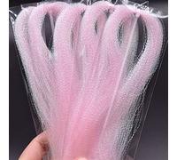 5 PCS /10 PCS Crystal Spiral Flash Line for Fly Fishing Flies Fly Tying Material (10pcs-Pear Pink)