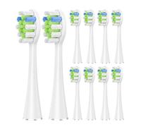 5 Pcs/10 Pcs Replacement Brush Heads，Compatible for AquaSonic Black Series Vibe Pro Duo Electric Toothbrush(10 pcs WT)