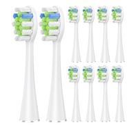 5 Pcs/10 Pcs Replacement Brush Heads，Compatible for AquaSonic Black Series Vibe Pro Duo Electric Toothbrush(10 pcs WT)
