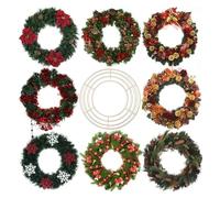 5 Pcs 12 Inch Wreath Ring,Wire Wreath Frames, Wreaths Making Supplies, Front Door Decor & Seasonal Bases, for New Year Valentines Halloween & Christmas Wreaths Making Kit (10PCS)