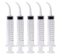5 PCS 12ml Oral Irrigator Syringes with Curved Tip - Dental Irrigation Kit for Tonsil Stone Removal, Oral Care, Lab Use & Small Pet Feeding