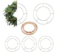 5 Pcs 14 Inch Wreath Ring, Metal Wire Wreath Frame for Wreath Making Supplies Floral Craft, DIYs & Front Door Décor | Wreath Base for New Year Birthday Valentines & Christmas Wreath Making Kit.