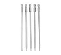 5 Pcs 150mm 1/4" Hex Shank T10-T30 Magnetic Security Star BST Screwdriver Bits Kit