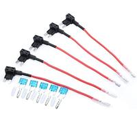 5-Pcs 15A Add Circuit Car Mini Wire Blade Fuse Boxe Holder