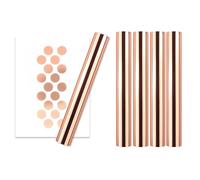 5 PCS 16.4 Feet x 5.9 inch Heat Activated Foil Hot Foil Roll Heat Activated Foil for Glimmer Foil，Foil Transfer Sheets forScrapbooking and Mixed Media Projects Heat Foil Pen(Bronze)