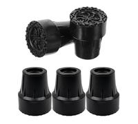 5 Pcs 19mm Rubber Walking Stick Rubber Ends,Non-Slip Replacement Cane Tips | replacement cane end caps, mixed foot pad design, for standard and folding walking sticks