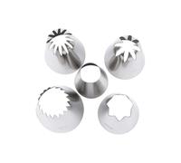 5 Pcs 1A 1E 1C 9FT 356 Stainless Steel Flower Piping Bag Tips Set Metal Cake Decorating Tips Professional Pastry Tips Decorative Reusable Cookie Icing Tips Cake Frosting Nozzles Cupcake Piping Nozzles