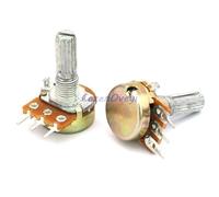 5 Pcs 1K ohm WH148 B1K 3pin Linear Potentiometer 15mm Shaft With Nuts And Washers IC Chip