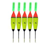 5 Pcs 20g EVA Foam Fishing Floats + 10 Pcs Glow Sticks Long Vertical Luminous Night Fishing Floats For Carp Bass