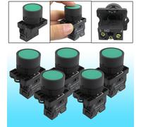 5 pcs 22mm 1 NO N/O Green Sign Momentary Push Button Switch 600V 10A ZB2-BE101C