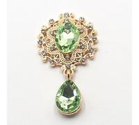 5 PCS 25x45mm Alloy Brooch Buttons Rhombic Pendant Metal Rhinestone Buttons for DIY Ornaments Clothing Decoration Accessories