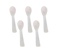 5 Pcs 3.54 Inch Natural Shell Spoons Small Caviar Serving Spoons Dipping Sauce Spoon Tiny Coffee Sugar Spoon Spice Jar Scoops Ice Cream Eating Utensils for Kitchen Restaurant