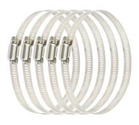 5 Pcs 3.9 inch/100mm Stainless Hoop Steel Hose Clips Adjustable Worm Drive Hose Clamp for Inline Duct Fan Hydroponic Duct
