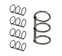 5 Pcs 3 Rings Metal Practical Binders Book Rings with 20mm 30mm Inner Diameter Binder Clips for Photo Album Notebook