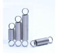 5 Pcs 304 Stainless O Ring Hook Coil Cylindroid Helical Pullback Extension Tension Spring Steel Wire Diameter 0.8mm(0.8x10x30)
