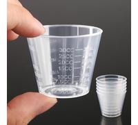 5 PCS 30ml/1oz Clear Plastic Measuring Cups, Reusable Graduated Medicine Cups for Liquid, Kitchen Baking, Lab & Medication Dosing Tool