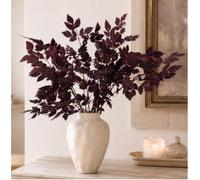 5 Pcs 31" Artificial Branches for Vase Faux Stems Greenery Plant Stems for Vase, Cimicifuga Plant Leaf Spray, Fake Loropetalum Shrub,Plum Ramosa Fall Branches for Home Shop Office Decor (Plum Cim, L)
