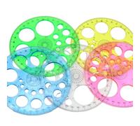 5 PCS 360 Degree Circle Protractor Circle Template Ruler Math Math Protractor Multifunctional Circle Stencil