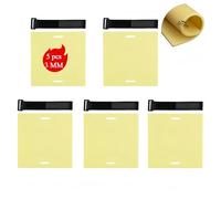 5 PCS 3MM tattoo practice skin thick fake skin thick tattoo skin 5.9 x 5.9 inch with elastic strap double blank sides for tattooing, permanent makeup, microblading eyebrow practicing