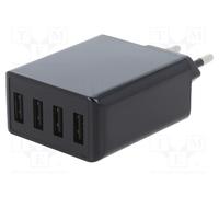 5 pcs : 44953 - Power supply: switched-mode, plug, 5VDC, 30W, Plug: EU, Out: USB