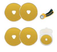 5 Pcs 45 Mm Titanium-Coated Rotary Cutter Blades, Universal Set