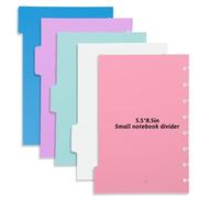 5 PCS 5.5 × 8.5inch Notebook Dividers, Junior Size Discbound Dividers, A5 Spiral Divider Inserts, Blank Index Divider, Planner Pocket Divider for Discbound Notebooks Office Meeting