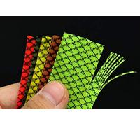 5 pcs 5 colors Silicone Skirts Grizzly Barred Round Rubber Legs Strands Lures Making Fly Tying Materials (Assorted each 1 pcs)