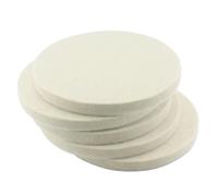5 Pcs 5'' Wool Polishing Pads, Wool Felt Buffing Wheels Flocking Hook & Loop Back for Random Orbital Sander