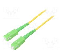 5 pcs : 59645 - Fiber patch cord, OS2, SC/APC,both sides, 25m, LSZH, yellow