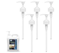 5 Pcs 5L Bottle Pump Dispenser for Isopropyl Alcohol Pump for 5ltr Container Cleaning With Tube 4ml Dose Ideal for Shampoo, Alcohol, Oils, Perfumes, Fragrances for Isopropyl 5l Pump Dispenser