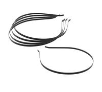 5 Pcs 5mm Stainless Steel Hairbands Headwear Handicraft Ladies Girls Women black, 5mm 5 Pcs
