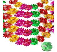 5 Pcs 6 Feet Christmas Ceiling Decorations, Vintage Christmas Decorations, Garland Swirls Hanging Ceiling Set,Supplies For Festive Fun Iridescent Kit, Vintage Paper Ornaments Banner