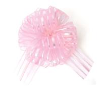 5 PCS 6 Inch Large Organza Pull Bows, Pink Pull Bow for Gift Wrapping,Ribbon Chiffon Bows Perfect for Valentine's Day Wedding Baskets Presents Pull Bow Decor UK