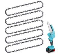 5 Pcs 6 Inch Mini Chainsaw Chain, 1/4" LP 37 Drive Links, Chainsaw Chains Replacement for Chains Cordless Handheld Chainsaws, for Tree Trimming and Wood Cutting